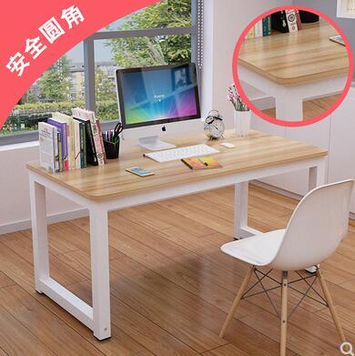 簡易電腦桌 120長60寬74高 臺式桌用寫字臺書桌簡約鋼木辦公雙人桌