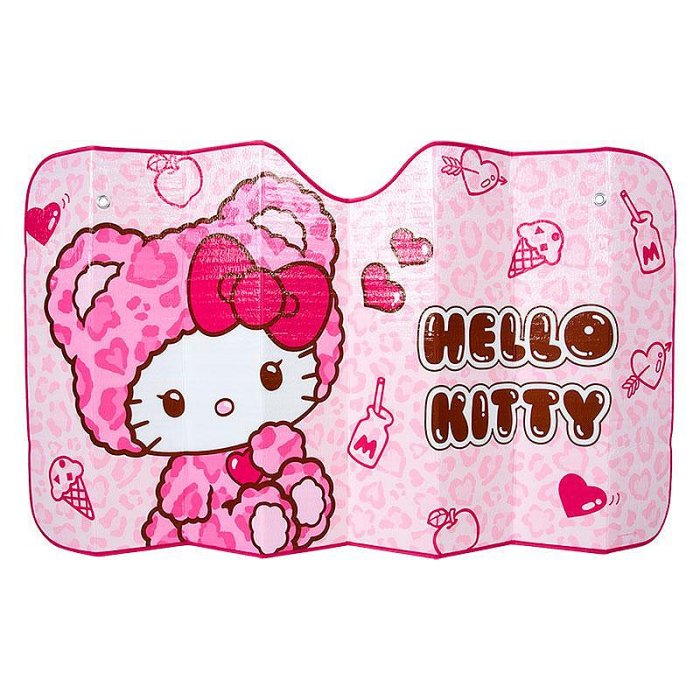 【震撼精品百貨】Hello Kitty 凱蒂貓~日本SANRIO三麗鷗 KITTY遮用遮陽板-豹紋熊*79725