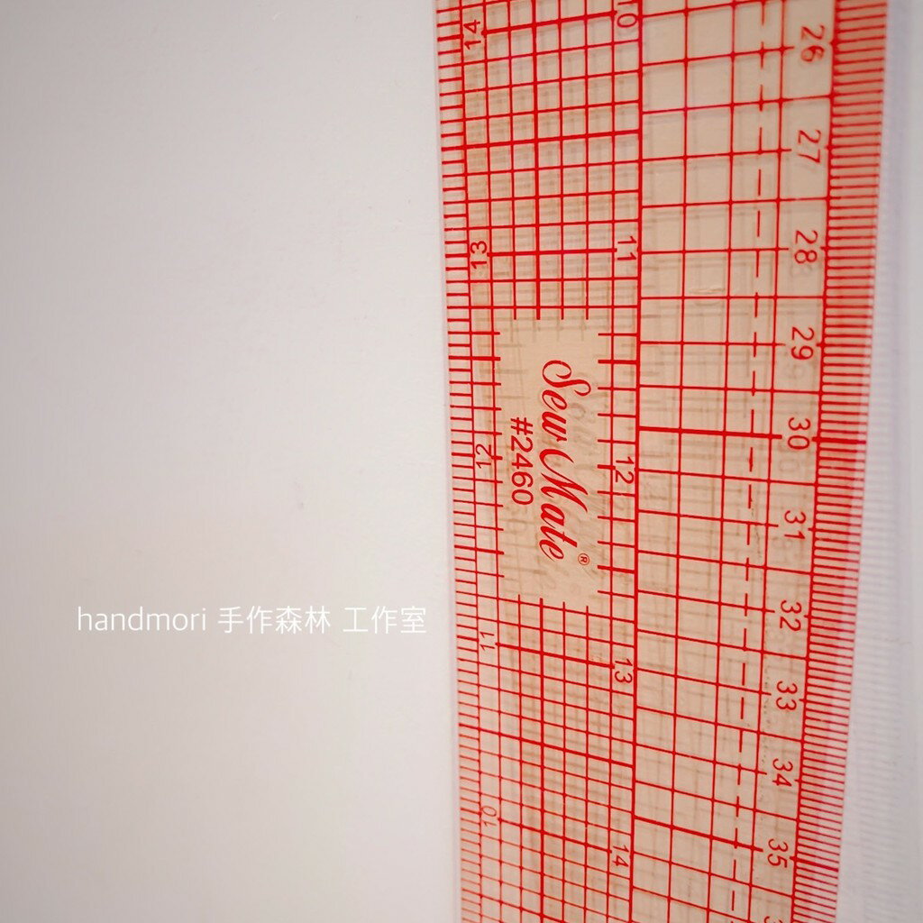 手作森林 台灣製 60cm 洋裁尺 軟尺 方格尺 紅格 台製 定規尺 拼布尺 做衣服 便宜 CP值 sew mate 1