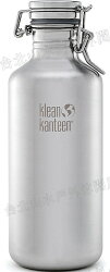 展示品出清 Klean Kanteen 快扣鋼瓶/密封瓶/不鏽鋼水壺/可樂罐/酒壺 Growler 1182ml 原色鋼