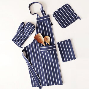 和風深藍文藝素色隔熱鍋碗墊防燙手套圍裙桌布廚房用品