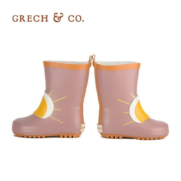 丹麥 Grech&Co. 兒童雨鞋｜藕粉｜下雨｜露營