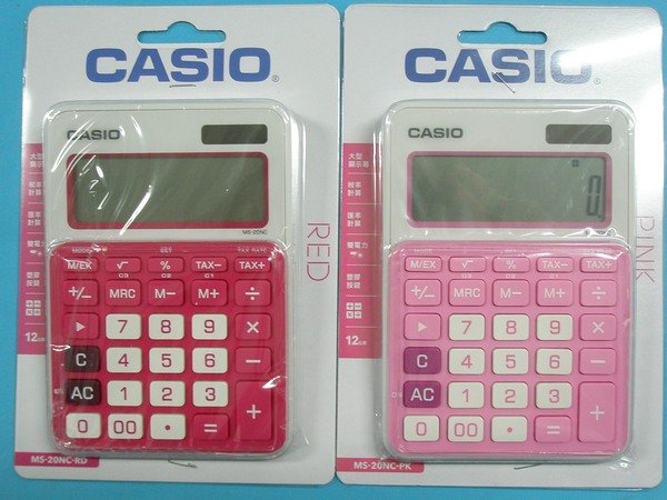 CASIO 計算機 MS-20NC 數繽紛時尚新12位數桌上型計算機/一個入{促499}~出清商品