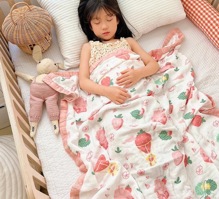 夏天竹纖維毛巾被紗布蓋毯棉紗夏涼被空調毯子兒童午睡毯夏季薄款