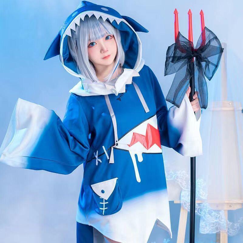 可爱古拉cos HololiveEN GwarGura 噶呜 古拉 鲨鱼cosplay装 虛擬主播可愛gura 鯊魚娘 | 半屋 | 樂天市場 ...
