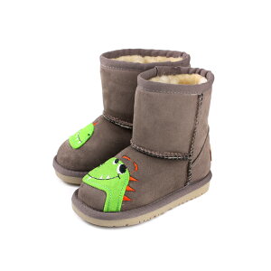 CONNIFE 童鞋 雪靴 短靴 可可色 小恐龍 Q068-03 no520