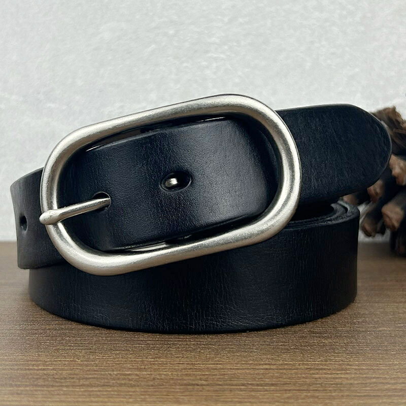 皮帶真皮腰帶-牛皮義大利透染高階男配件4色74jq45【米蘭精品】【獨家進口】