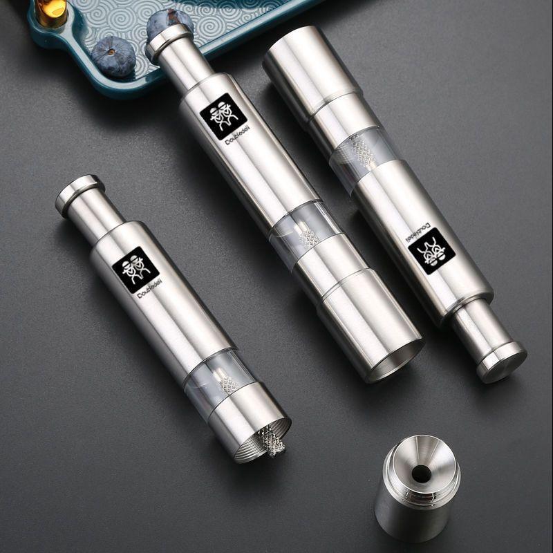 手動研磨器 廚房研磨器 研磨器 德國DOUBLEDELI不鏽鋼胡椒研磨器手動玻璃研磨瓶現磨花椒粉調料器【宜家良品百貨】