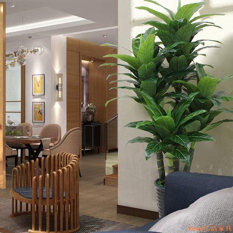 免運 仿真植物 模擬樹 模擬綠植 模擬擺飾 假樹 仿真植物盆栽招財樹盆景大型塑膠假綠植客廳擺件落地假花室內裝飾特惠/開立發票K0929