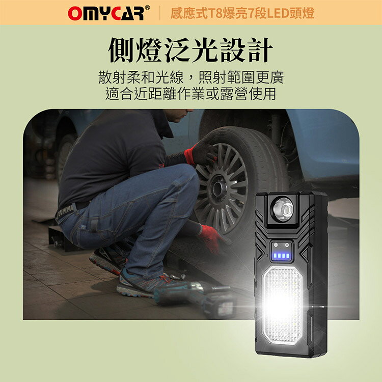 【OMyCar】感應式T8爆亮7段LED頭燈 (一年保固) 停電 超強光 釣魚頭燈 登山頭燈 工作燈 5