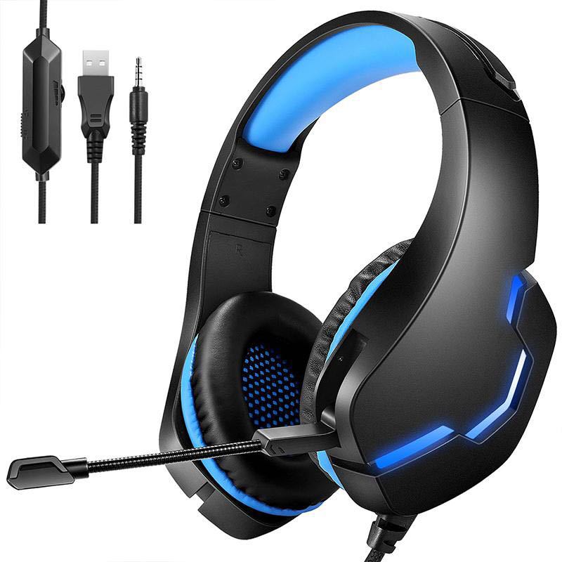 2020新款有線頭戴式耳機電競喫雞帶麥通話臺式筆電線控PS4