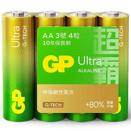 GP 超霸 Ultra特強鹼性電池 3號 4入