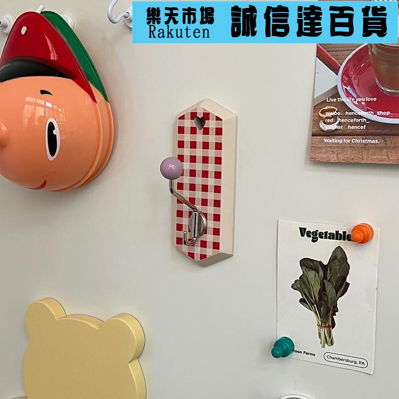 韓國中古實木格壁掛衣架裝飾冰箱門磁吸免打孔無痕掛鉤咖啡店民宿