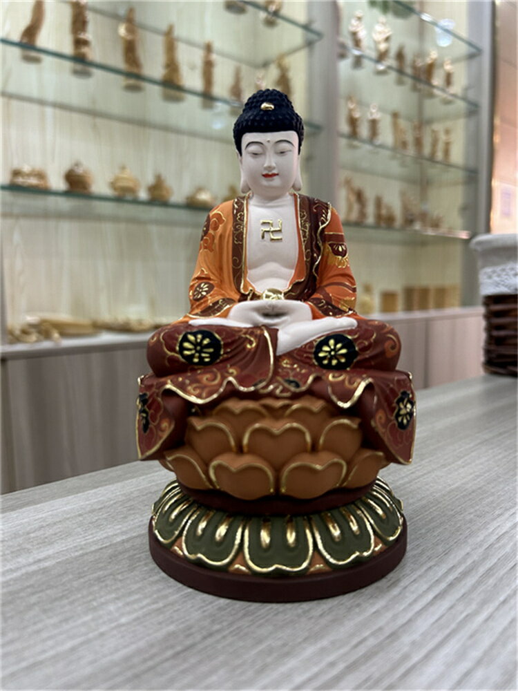 小葉黃楊木雕大日如來佛祖佛像供奉阿彌陀佛汽車擺件客廳裝飾禮品