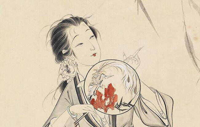 名畫復製品胡也佛仕女圖仿古畫復製品微噴名人字畫人物畫水墨畫