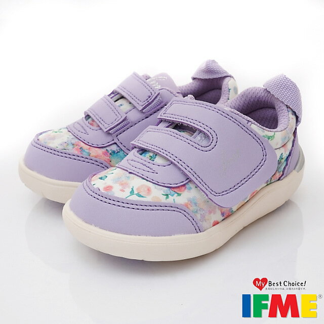 IFME日本健康機能童鞋輕量學步鞋20-381503紫花(寶寶段)