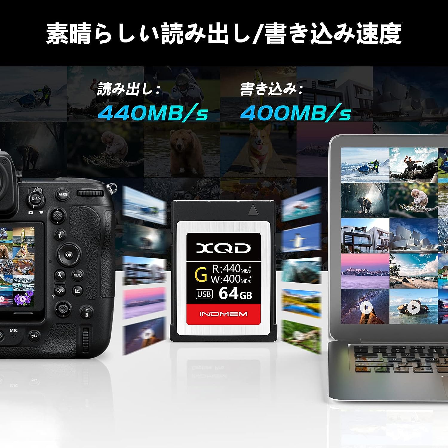 日本 INDMEM XQD 記憶卡 64G 相機 單眼 攝影 Nikon Sony Panasonic Z6 Z7 Z9【小福部屋】 3