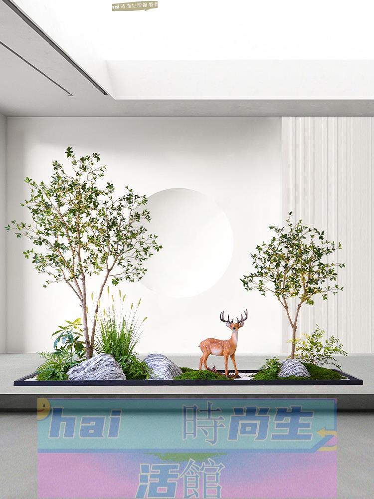 免運 可開發票 假樹模擬樹造景馬醉木綠植裝飾庭院入戶玄關大型室內景觀植物造景