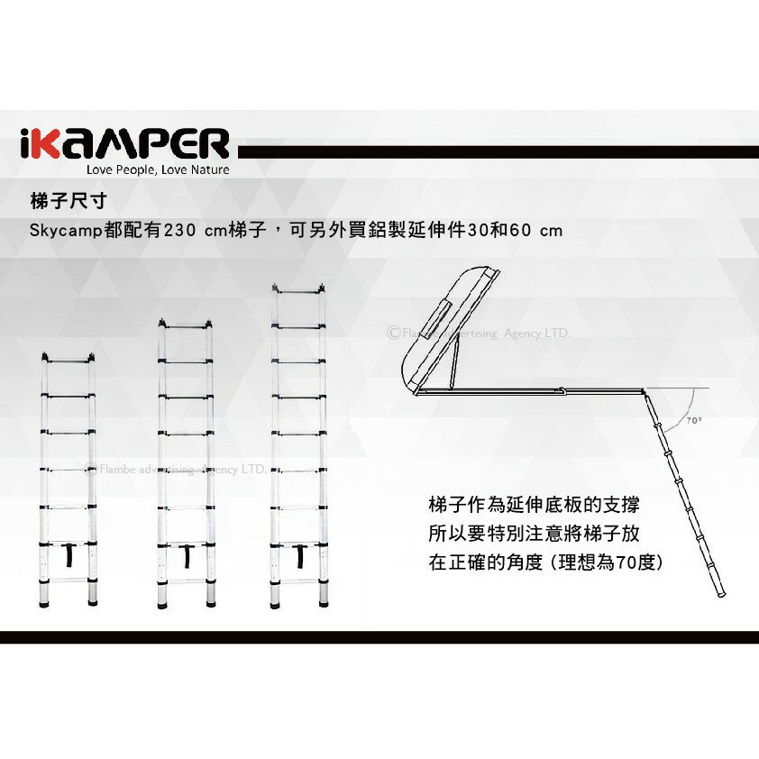 【MRK】【現貨在台! 最後一個】IKAMPER 1.0 Skycamp Poly 210D 淺灰 車頂帳篷 附鎖 露營 6