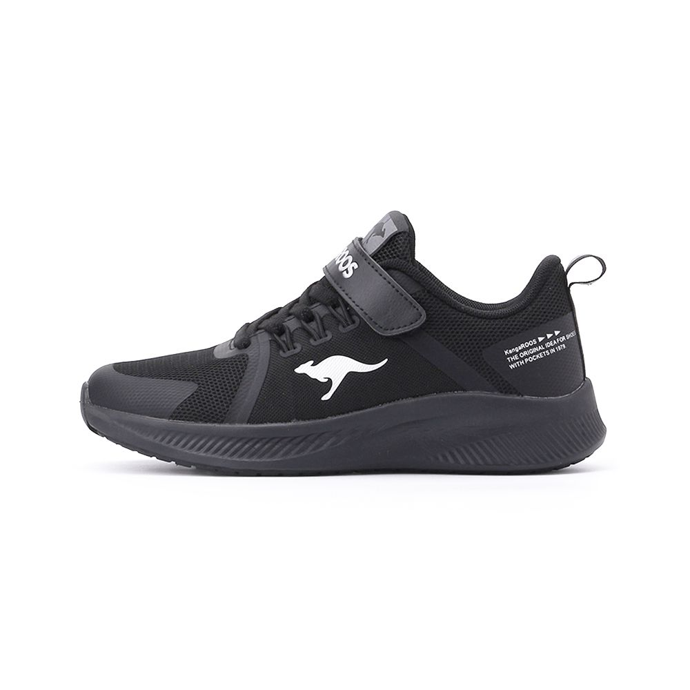 KANGAROOS RUN HOVER 輕量魔鬼氈慢跑鞋 黑 KK51250 大童鞋