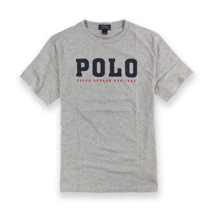 美國百分百【全新真品】Ralph Lauren T恤 RL 短袖 T-shirt Polo 大馬 灰色 S號青年版 I103