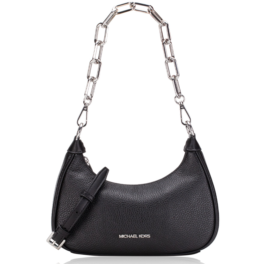 MICHAEL KORS 半月包 肩背/斜背兩用包 鵝卵石紋真皮 斜揹包 單肩包 M07202 MK(現貨)▶指定Outlet商品5折起☆現貨【送禮首選★APP下單點數4倍送】
