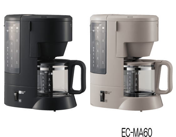 一年保固 最新款 ZOJIRUSHI 象印 咖啡機 6杯 加熱高溫萃取 2檔濃度調節 EC-MA60