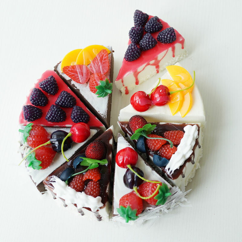 三角形水果蛋糕模型 可拼湊 Lmdec仿真假水果蔬菜道具板房裝飾品
