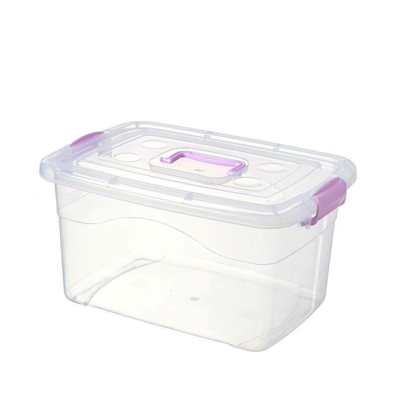 收納箱 加厚手提透明收納箱塑料玩具收納盒有蓋小中號衣服整理箱儲物箱子