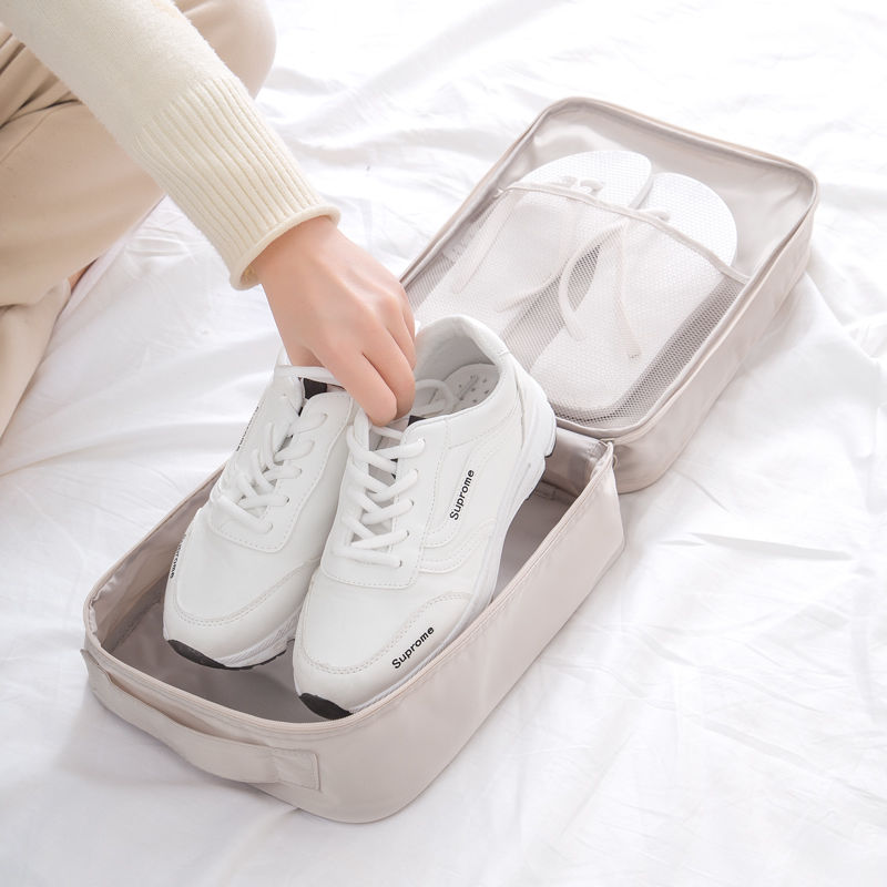 旅行鞋包 鞋袋收納包袋鞋盒旅行手提整理包大號家庭便攜防潮塵透明收納神器