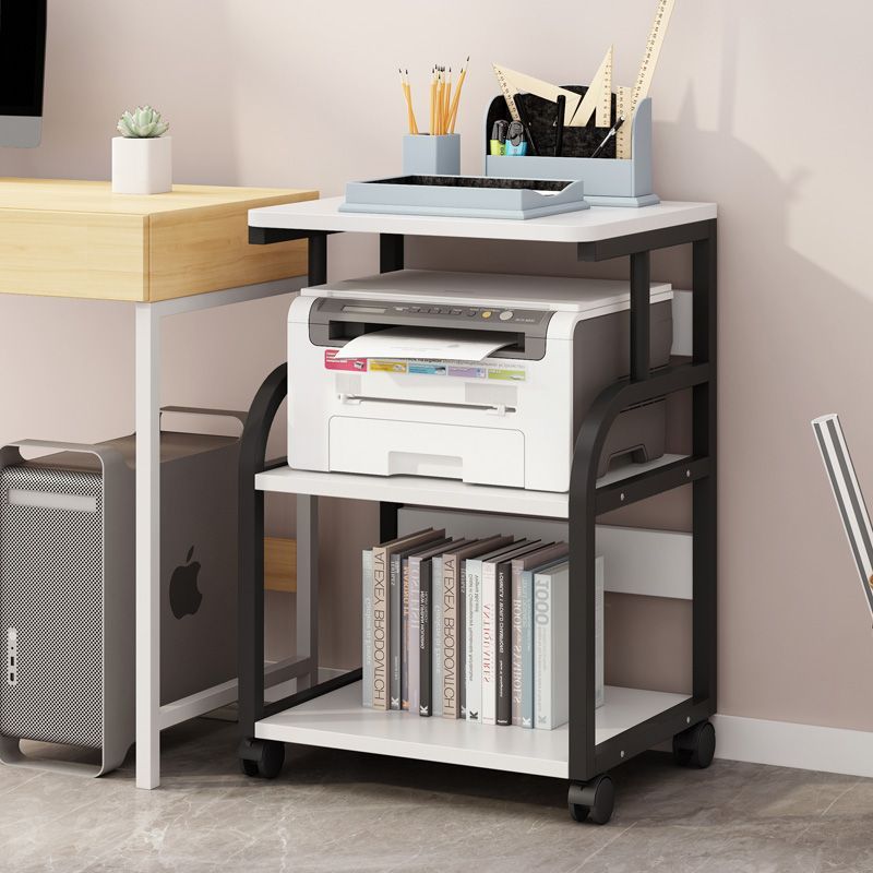 免運 打印機架子多層置物架現代簡約移動落地辦公桌邊家用多功能收納架-快速出貨