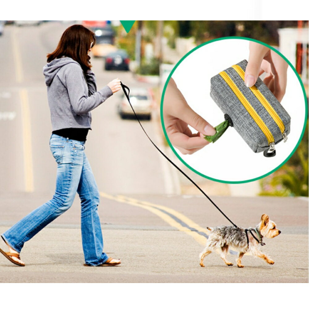 美麗大街 【1111083043】高反光可伸縮防暴衝牽繩+寵物訓練袋隨身垃圾袋撿便袋 5