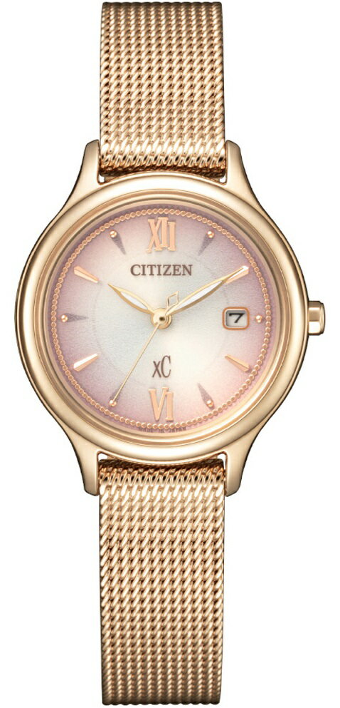 CITIZEN 星辰錶 xC 系列 女腕錶(EW2635-54W)-28mm-粉紅面鋼帶【刷卡回饋 分期0利率】【APP下單點數13倍送】