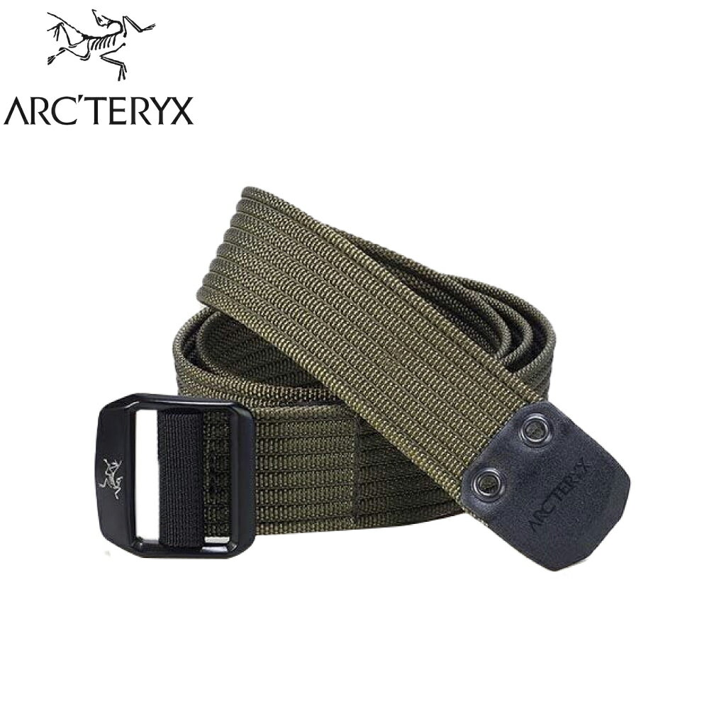【ARC'TERYX 始祖鳥 LOGO尼龍腰帶《龍紋綠》】X000005521/腰帶環/鋁釦帶/運動腰帶/皮帶