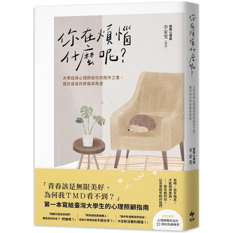 你在煩惱什麼呢？大學諮商心理師給你的陪伴之書，關於成長的疼痛與焦慮 | 拾書所