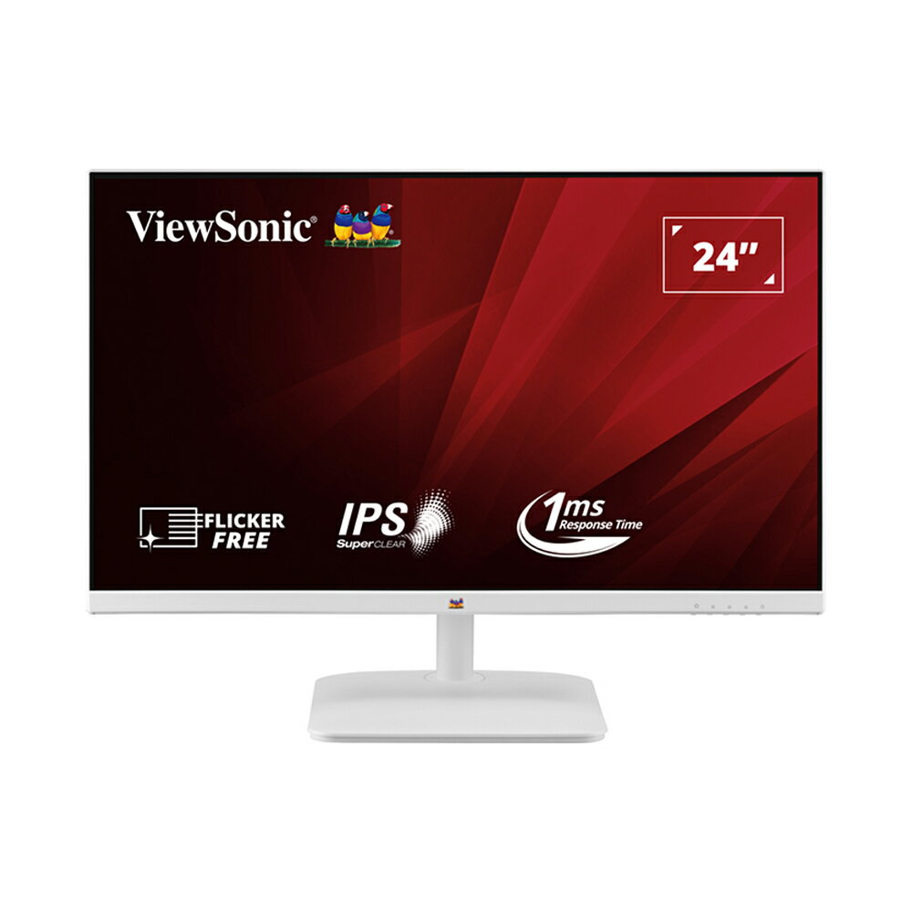 ViewSonic VA2432-H-W 24吋 1080p IPS 窄邊框顯示器