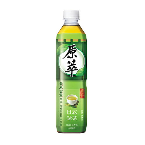 原萃 日式綠茶 無糖 580ml【康鄰超市】