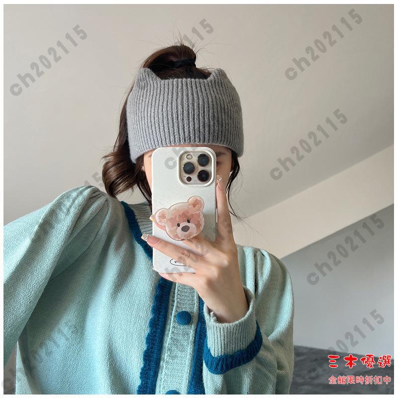 月子帽 防風帽 孕婦帽 產後發帶女新款月子帽子秋冬發箍毛線針織護額頭保暖防寒頭巾