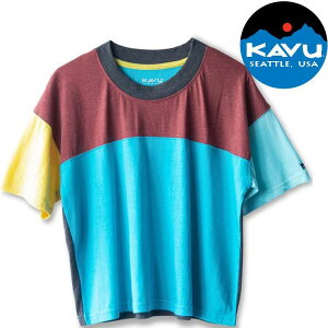 KAVU Eevi Mix 女款棉質混紡短袖上衣 2148-340 彩色