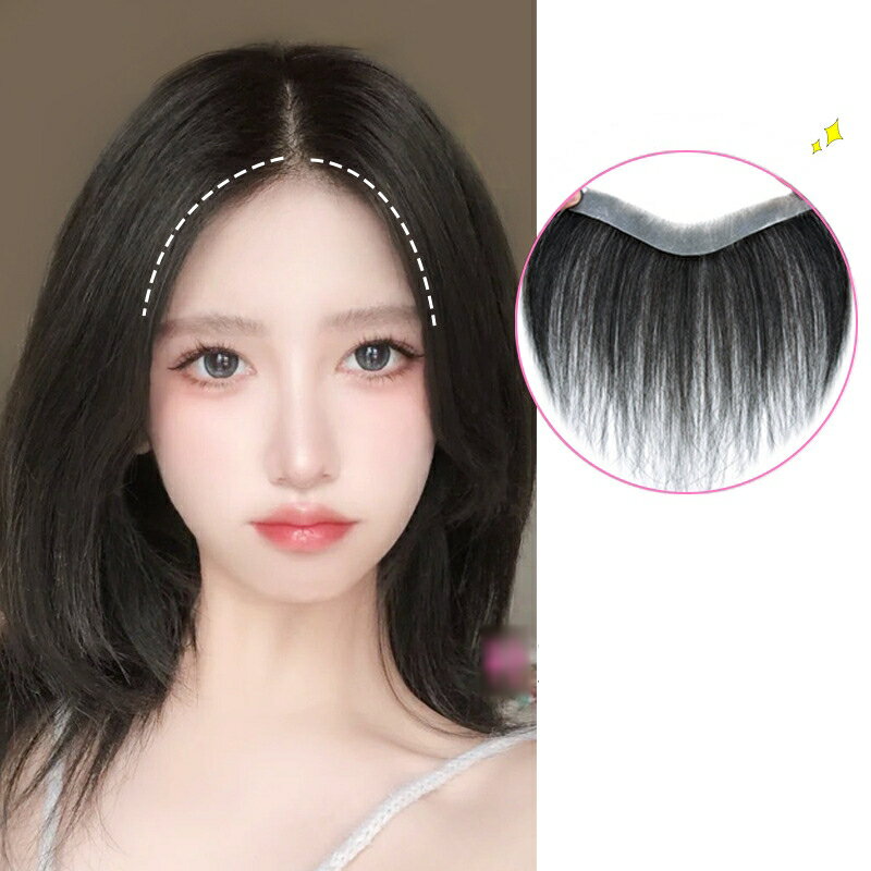 現貨+預購 女假髮髮片全真髮透氣假髮片輕量免打理隱形增髮量假髮接髮-補充髮際線2款74kb14【獨家進口】【米蘭精品】