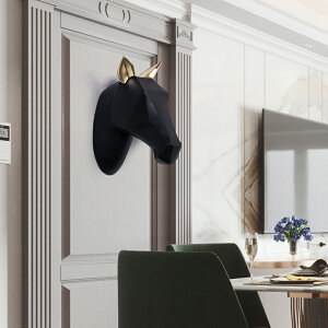 北歐簡約家居飾品創意沙發背景墻面裝飾輕奢臥室客廳餐廳鹿頭壁掛