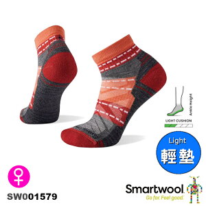 【速捷戶外】Smartwool 美麗諾羊毛襪 SW001579494 機能戶外輕量印花短筒襪(亮珊瑚橘)-女款,登山/健行/旅遊