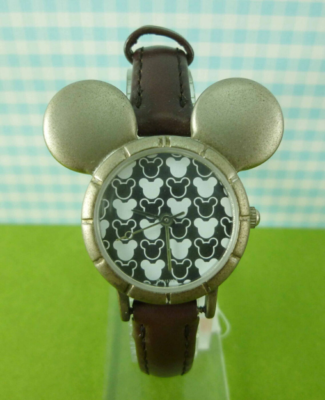 【震撼精品百貨】米奇/米妮 Micky Mouse 造型手錶-米奇大頭滿版圖案-黑色 震撼日式精品百貨