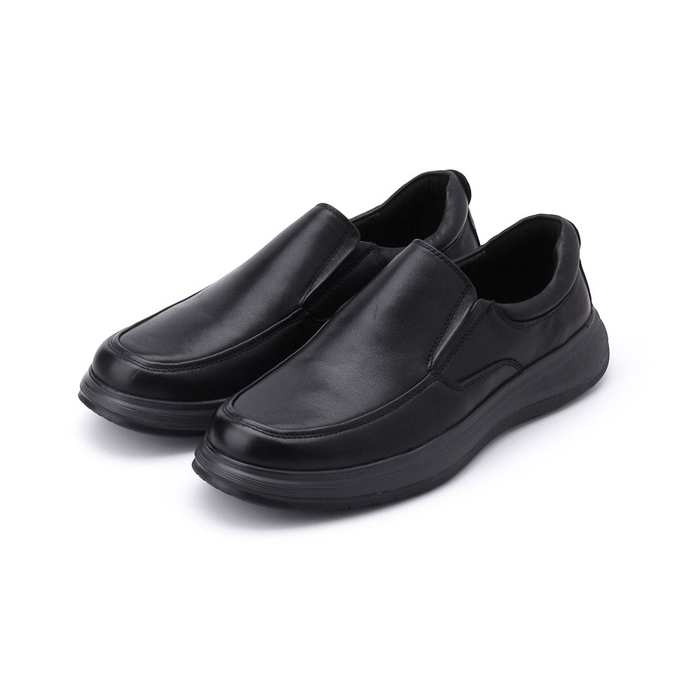 BONJO 套式真皮休閒鞋 黑 男鞋