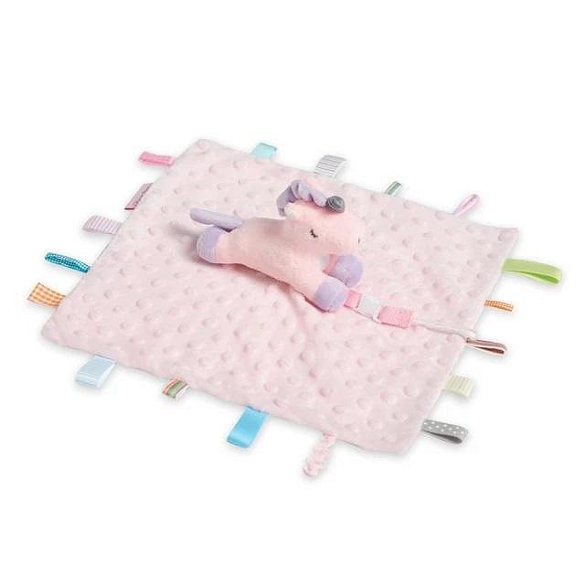 奇哥豆趣標籤造型安撫巾 28×28cm(TEA57000P 粉色獨角獸) 713元