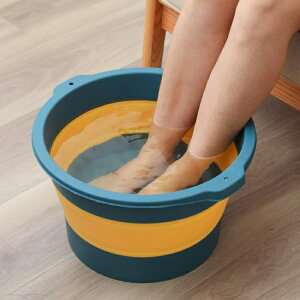 泡腳桶 可折疊泡腳桶家用宿舍洗腳盆塑料便攜式簡易收縮足浴桶過小腿深袋