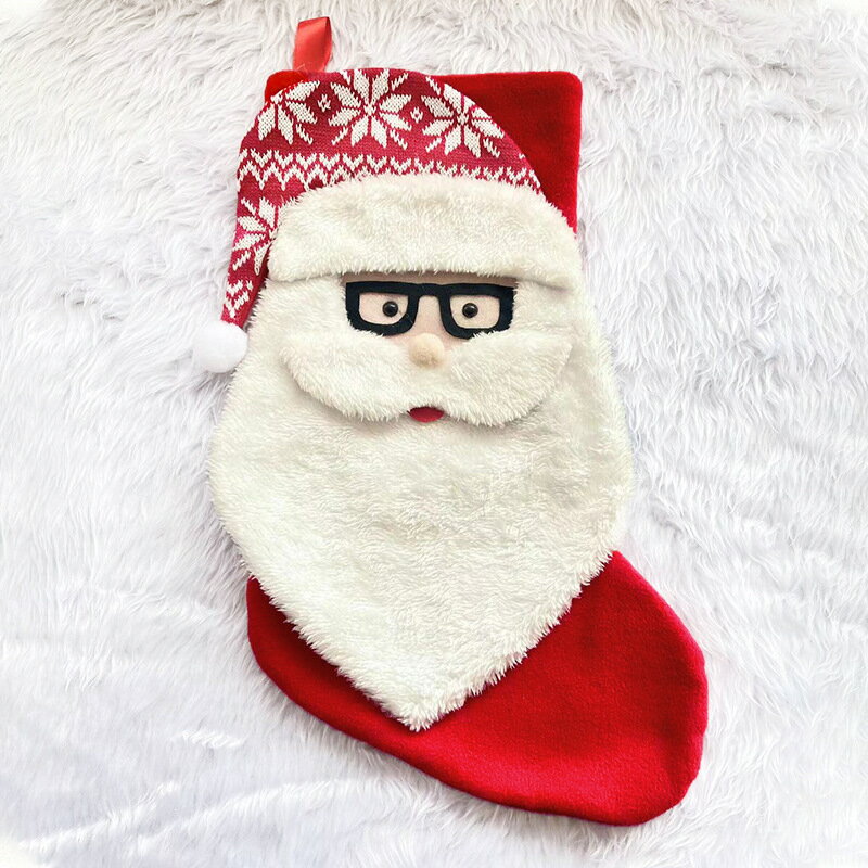雪人聖誕襪裝飾聖誕節禮物袋糖果袋聖誕節掛件聖誕襪子聖誕袋