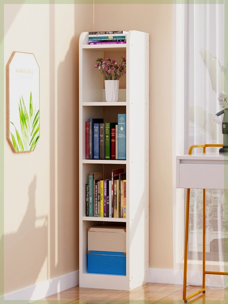 【家具優選】簡易書架多層置物架落地實木家用兒童小書柜桌邊多層客廳靠墻