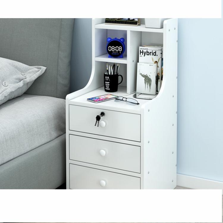 北歐床頭櫃簡約現代收納櫃簡易臥室ins風床邊小櫃子置物架經濟型