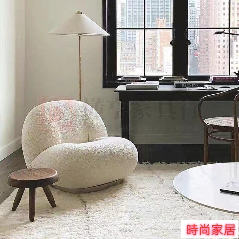 免運 公司貨 [傢俱]北歐羊羔絨設計輕奢網紅ins款單人沙發白胖子懶人沙發沙發客廳001懶人沙發 懶骨頭沙發特惠/開立發票S1005
